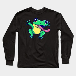 Cute Frog Toad Cartoon Long Sleeve T-Shirt